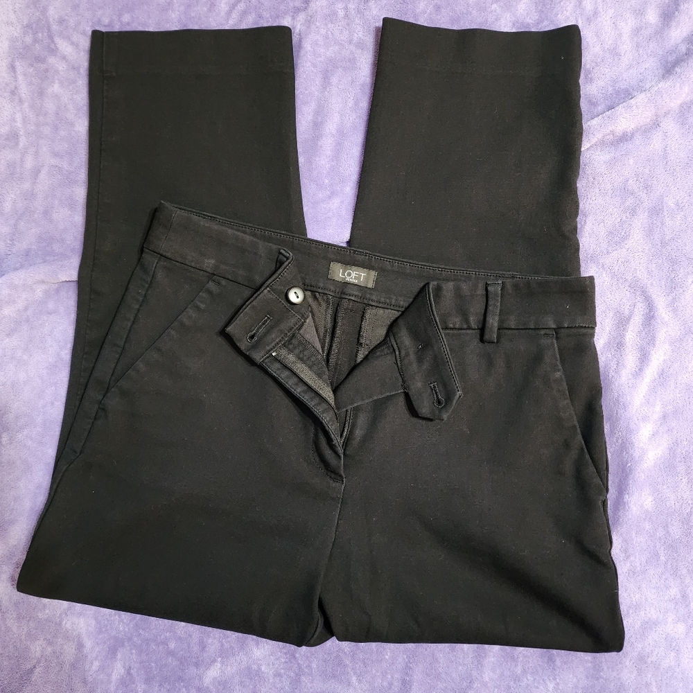 Ann Taylor LOFT Petite Straight Black Pants